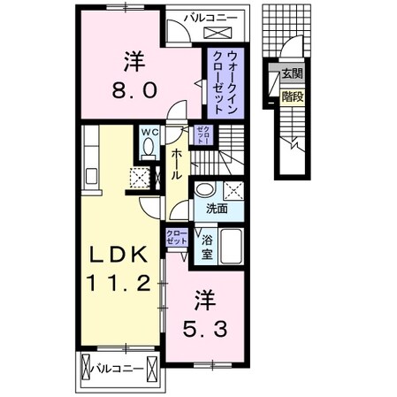 斎宮駅 徒歩14分 2階の物件間取画像